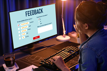 Customer feedback and review analysis by brisk computer software for corporate business