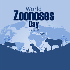 vector graphic of World Zoonoses Day, ideal for World Zoonoses Day celebration.