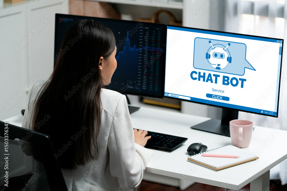 Poster chatbot software application for brisk online business that automatically reply to customer question