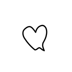 Hand Drawn heart shaped cookie