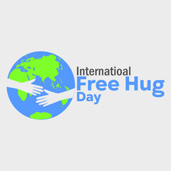 vector graphic of International Free Hugs Day, ideal for International Free Hugs Day celebration.