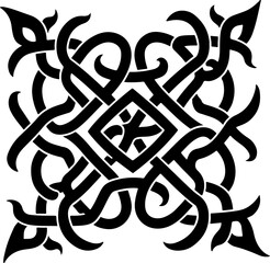 Intricate Celtic Knotwork Square vector