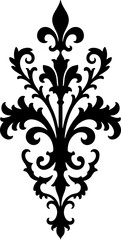 Ornate Fleur-de-Lis Decorative Element vector