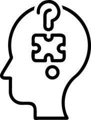 human head with question mark
