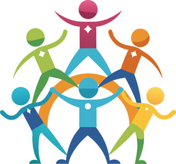 team of people holding hands