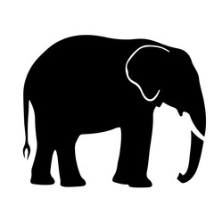 Fototapeta premium A simple silhouette of an elephant, standing in profile.