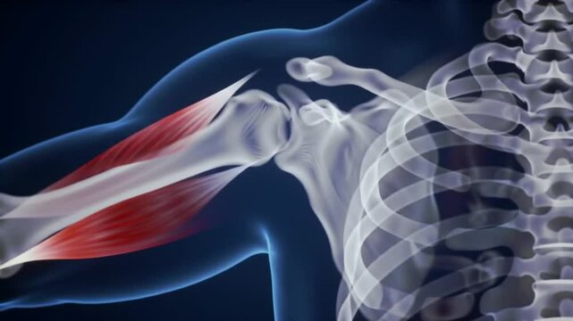 Human Biceps Muscle Anatomy and Shoulder Joint