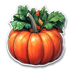 Autumn Harvest: A Vibrant Pumpkin Illustration