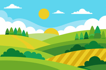 Obraz premium landscape with mountains and blue sky