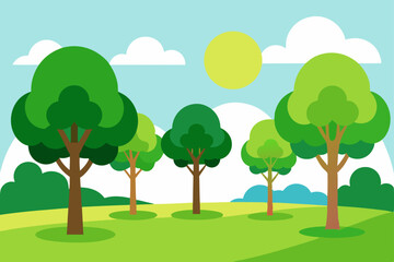 Fototapeta premium landscape with tree