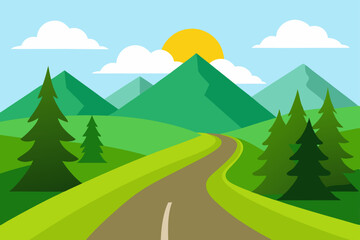 Fototapeta premium road to the mountains