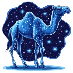Celestial Camel: A Night Sky Tapestry