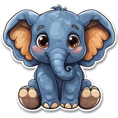 Adorable Baby Elephant Illustration