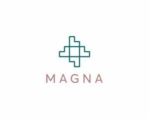 Abstract linear letter L logo icon. Abstract logo from hearts. Creative construction architecture bank sign.  illustration.