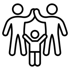 Parenting Outline Icon