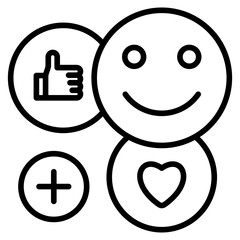 Attitude Outline Icon