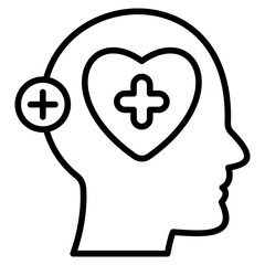 Positive Psycology Outline Icon