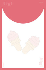 Ice cream poster flyer background illustration.eps