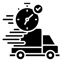 Fast Delivery Glyph Icon