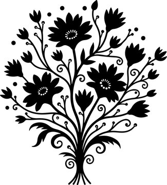 Elegant Damask Motif floral ornament vector 