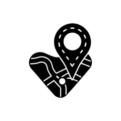 creative details Outline silhouette navigation path pin icon sign vector