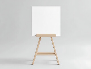 Blank Poster on Wooden Easel.