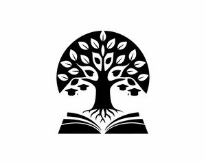 creative details Outline silhouette Education and Growth icon sign vector