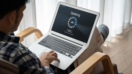 Software update on computer for modish version of device software upgrade