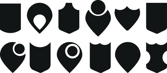 Glossy Red and Black Spades Icon Vector Set – Collection of Elegant Symbol Illustrations, Design Elements, and Shape Graphics for Creative Projects