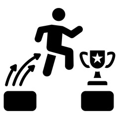 Challenges Life Glyph Icon