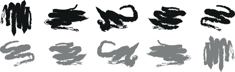 Set of Black Outline Sparrow Vector Illustrations – Nature Inspired Symbol Icons Collection for Design and Decoration