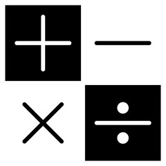 Numeracy Skill Glyph Icon