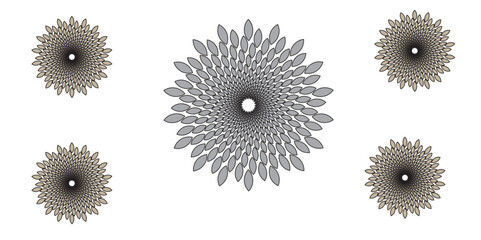 Traditional Mandala  ottoman clean and Flower of life pattern logo design inspiration with white background. creating a modern technology background. minimalist texture. Vector. Illustration.