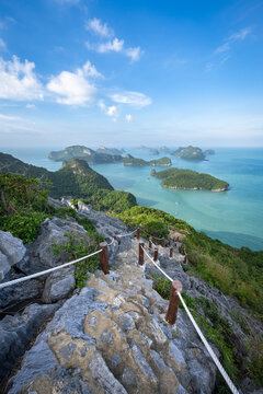 Hiking trail at Mu Ko Ang Thong National Park, Surat Thani Province, Thailand