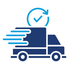 Shipping Flat Blue Icon