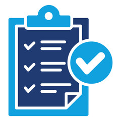 Checklist Flat Blue Icon