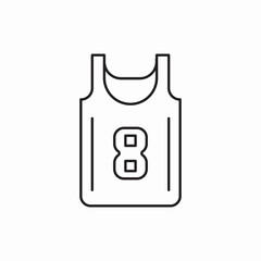 basketball jersey icon sign vector