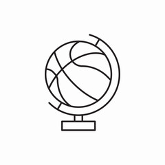 basketball player ball icon sign vector