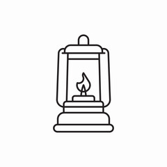 camping lantern icon sign vector
