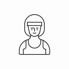 female athlete icon sign vector