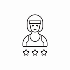 female athlete three stars icon sign vector