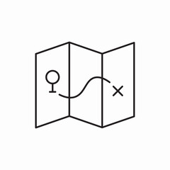 map route icon sign vector