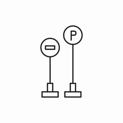 road sign traffic parking icon sign vector