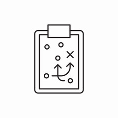 Obraz premium sport planning tactics strategy icon sign vector
