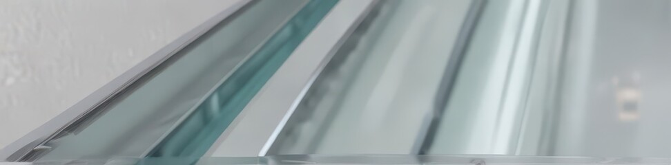 Obraz premium Aluminum channel for frameless glass balustrade , channel, structure