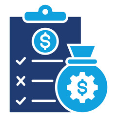 Accountability Flat Blue Icon