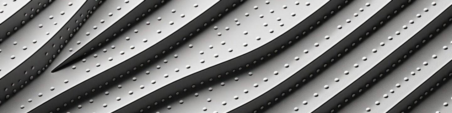 Abstract Metal Texture with Rivets - Industrial Design Background - Steel Pattern with Curved Lines and Circular Details for Modern Projects
