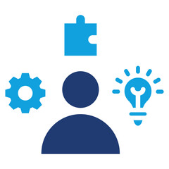 Abilities Flat Blue Icon