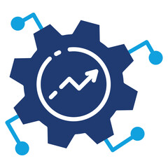 Strategies Flat Blue Icon