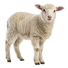 Fototapeta premium baby sheep, isolated png, transparent